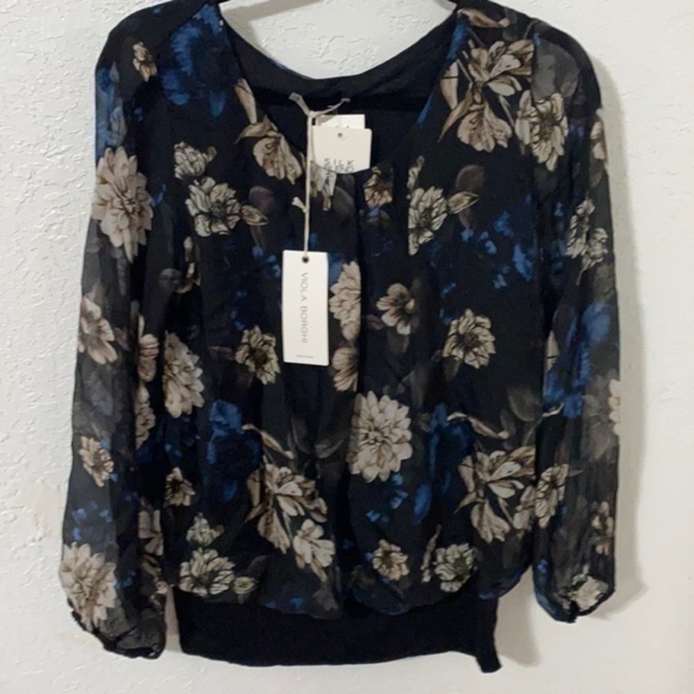 Viola Borghi silk blend floral blouse